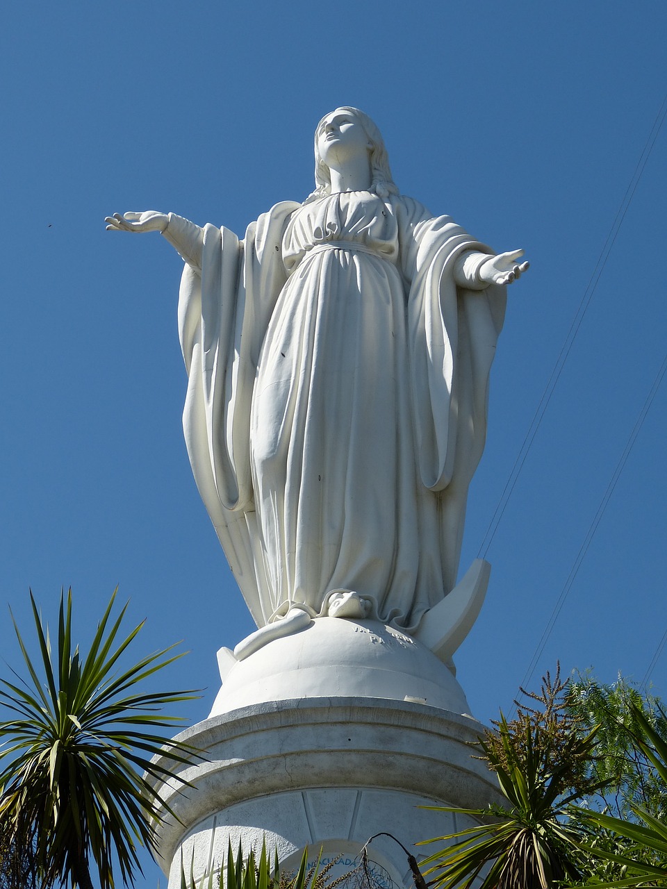Statula, Figūra, Skulptūra, Marija, Bažnyčia, Tikėjimas, Madonna, Palaiminti, Čile, Santiago