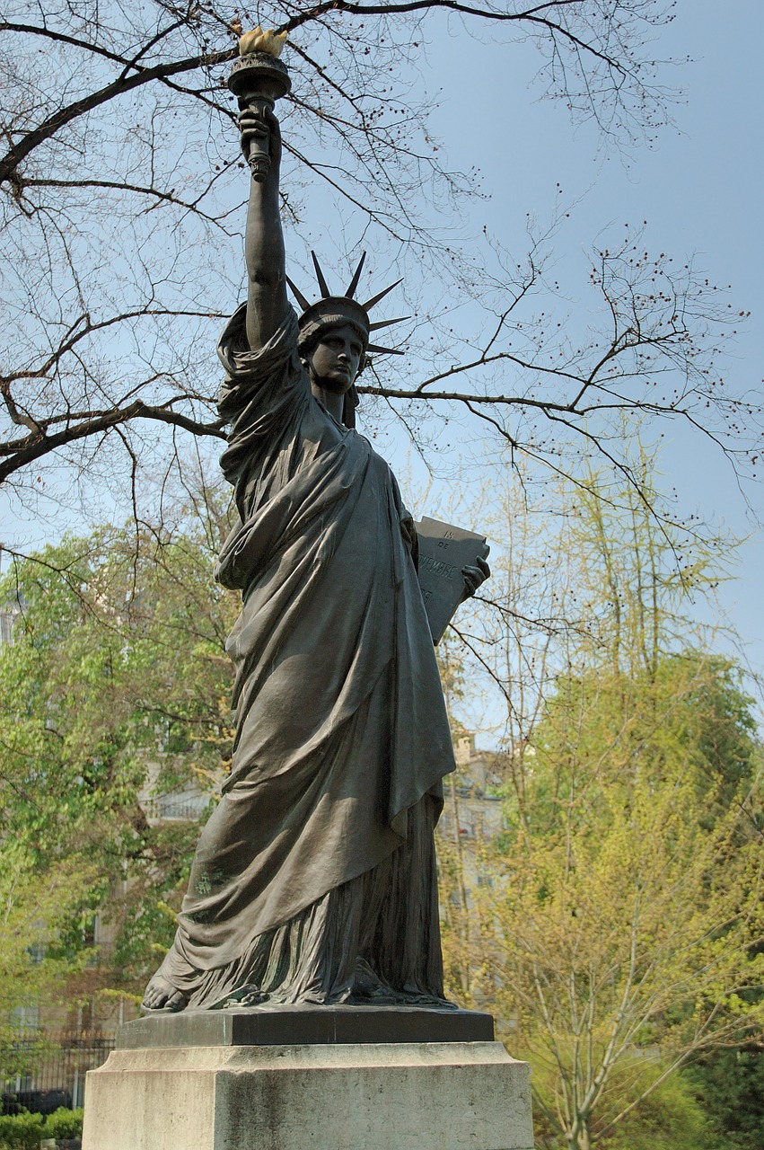 Laisvės Statula, Liuksemburgo Sodai, Paris, Originalas, Bartholdi, Paminklas, Simbolis, Laisvė, Parkas, Skulptūra