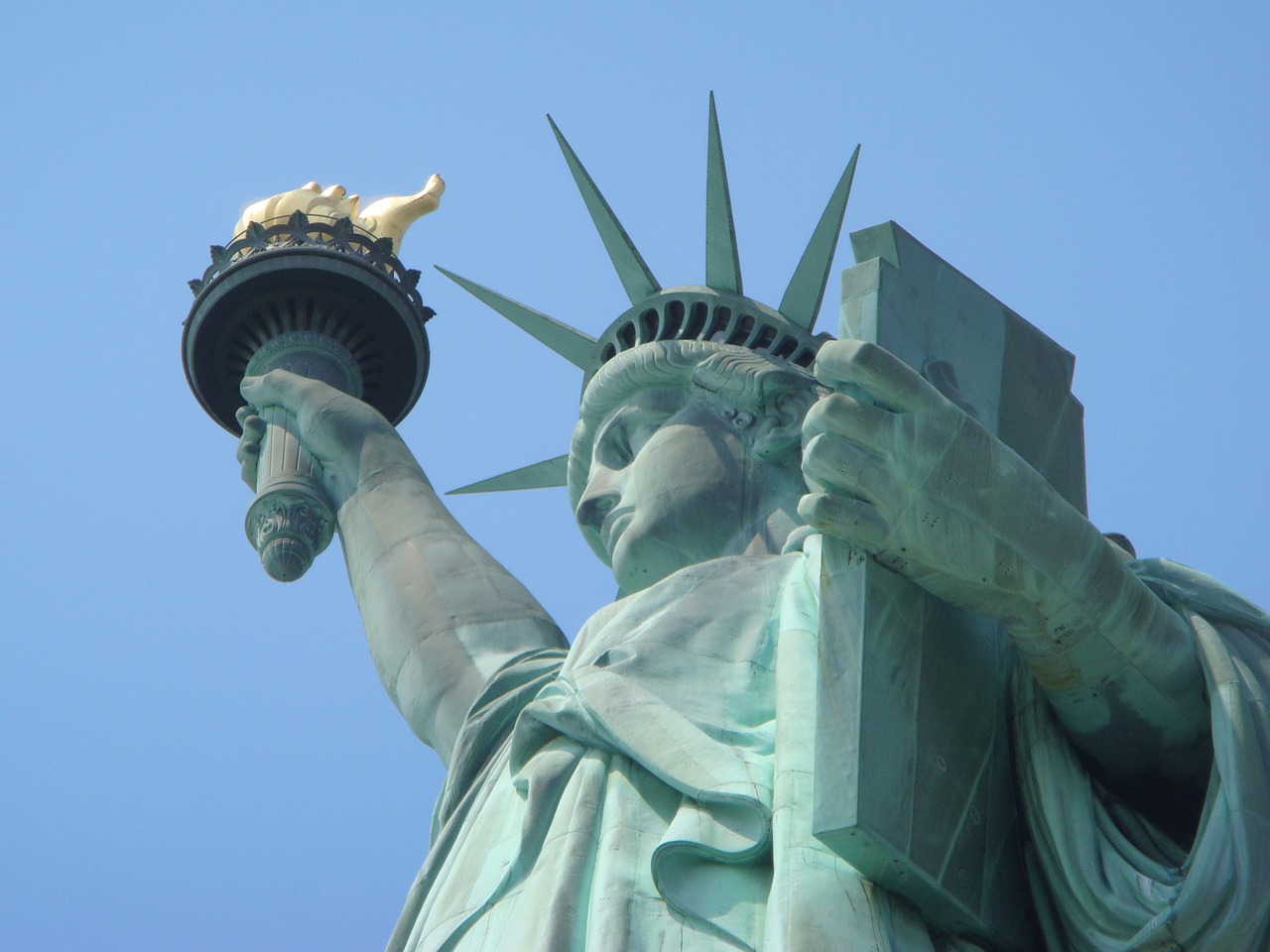 Laisvės Statula, Niujorkas, Amerikietis, Laisvė, Statula, Manhatanas, Jungtinės Valstijos, Žibintuvėlis, Nemokamos Nuotraukos,  Nemokama Licenzija