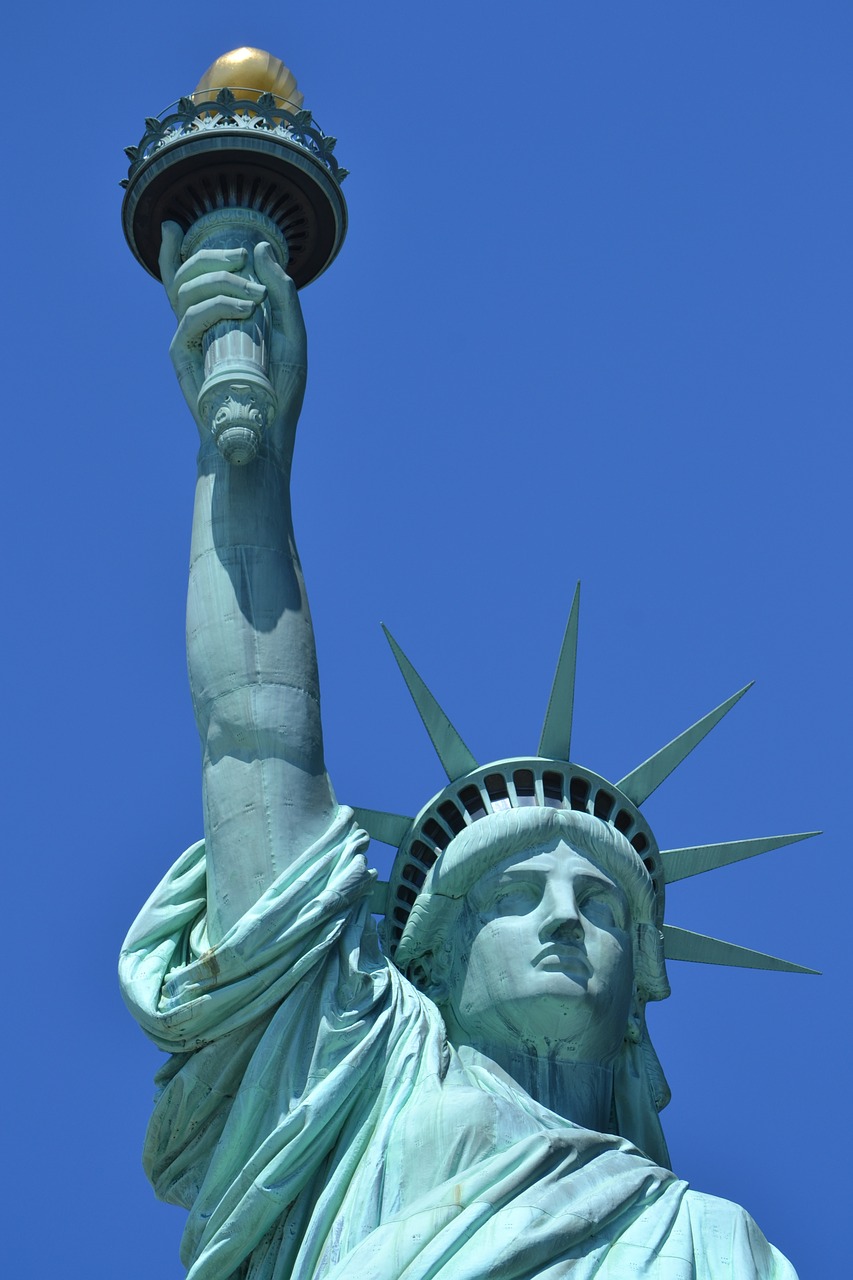 Laisvės Statula, Niujorkas, Laisvė, Statula, New York City Skyline, Istorinis, Paminklas, Karūna, Nemokamos Nuotraukos,  Nemokama Licenzija