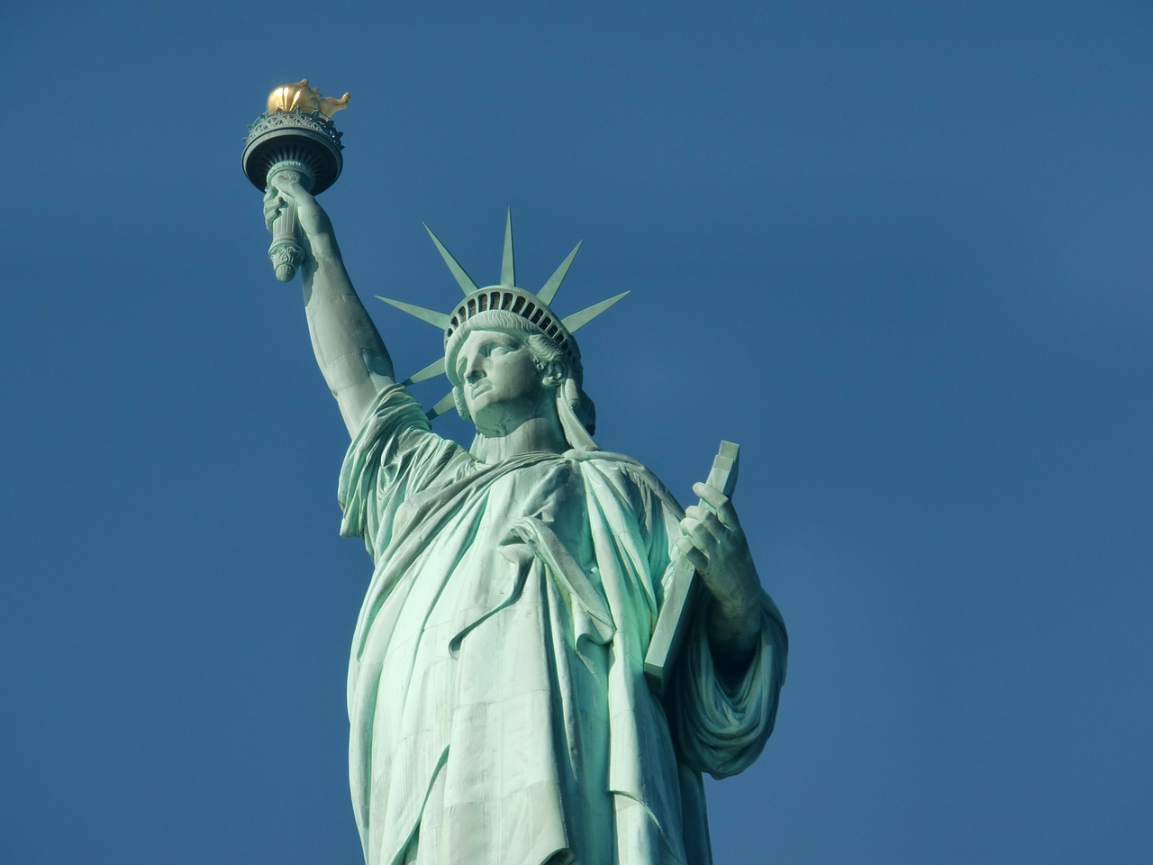 Laisvės Statula, Niujorkas, Paminklas, Manhatanas, Laisvė, Statula, Panorama, Usa, Amerikietis, Kelionė