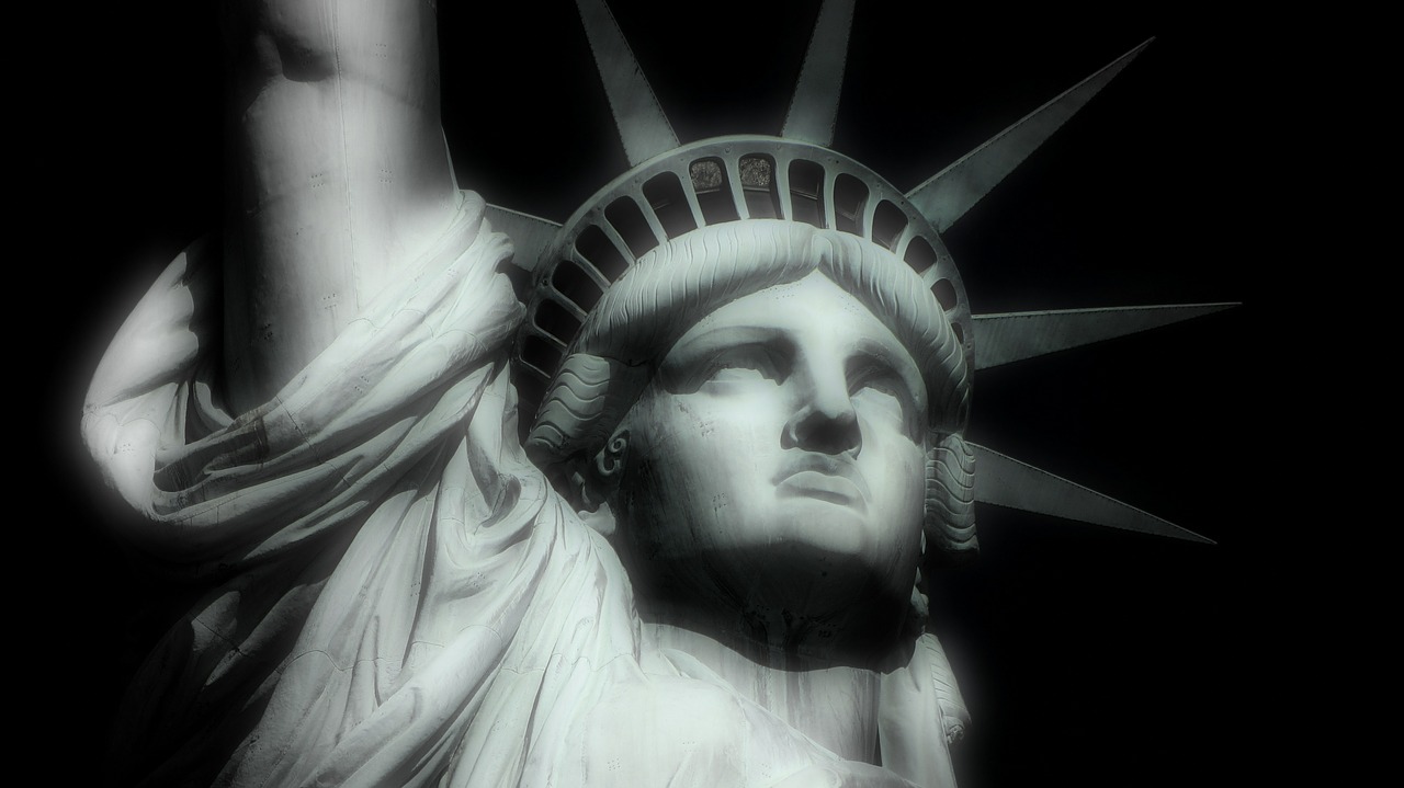 Laisvės Statula, Niujorkas, Ponia Laisvė, Didelis Obuolys, Jungtinės Valstijos, Usa, Amerikietis, Simbolis, Laisvė, Patriotinis