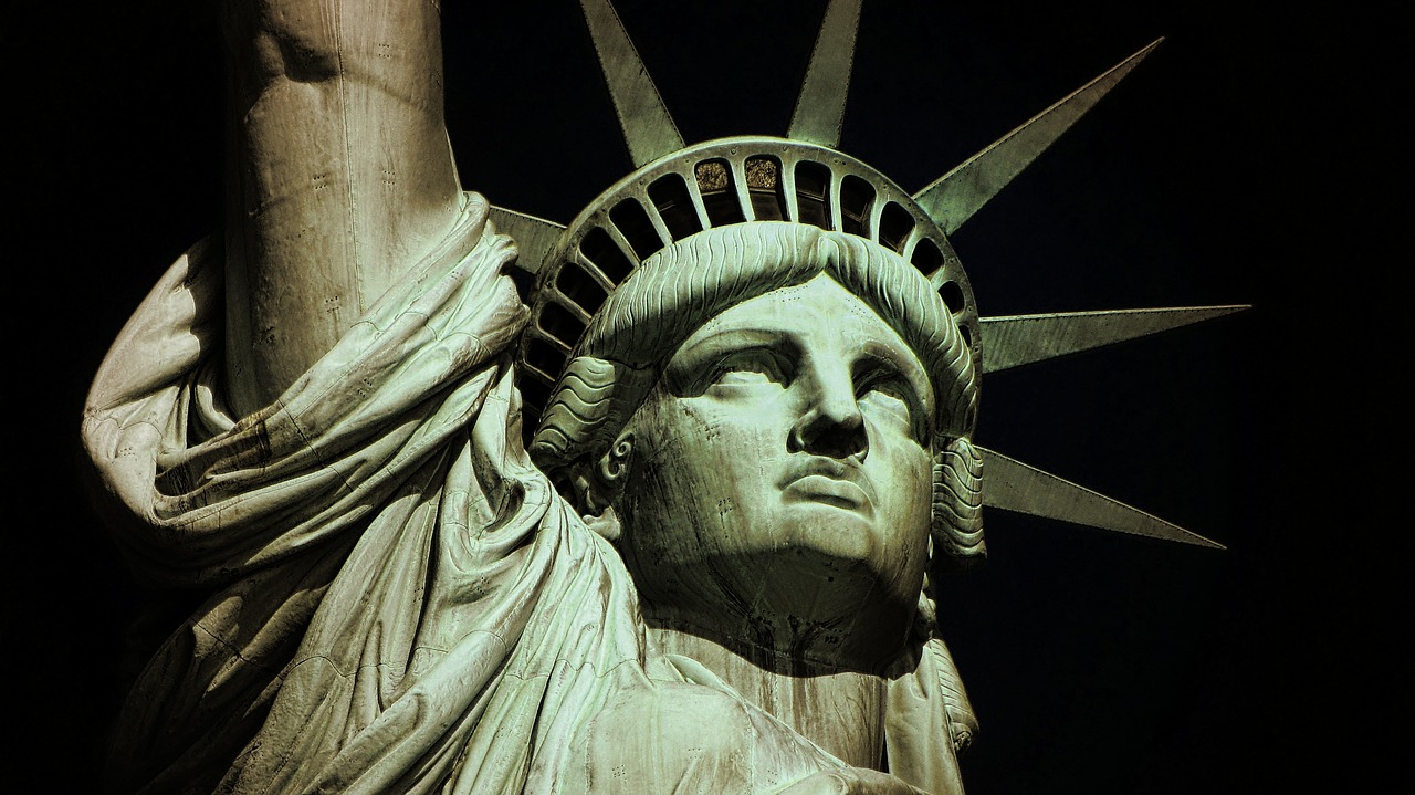 Laisvės Statula, Niujorkas, Ponia Laisvė, Didelis Obuolys, Jungtinės Valstijos, Usa, Amerikietis, Simbolis, Laisvė, Patriotinis
