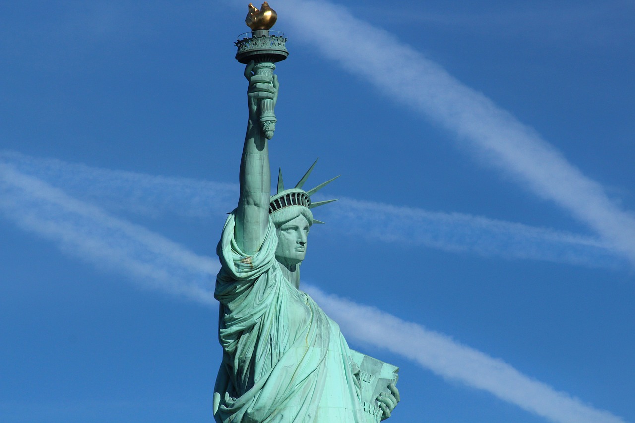 Laisvės Statula, Niujorkas, Laisvė, Laisvė, Amerikietis, Paminklas, Usa, Miestas, Nepriklausomumas, Žibintuvėlis