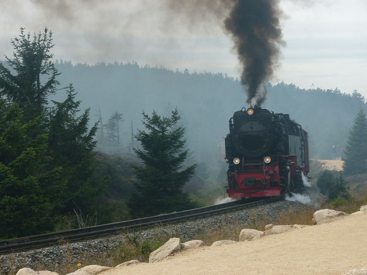 Garo Lokomotyvas, Geležinkelis, Atrodė, Derva, Brocken Geležinkelis, Vairuoti, Transporto Priemonė, Garai, Nostalgija, Jėga