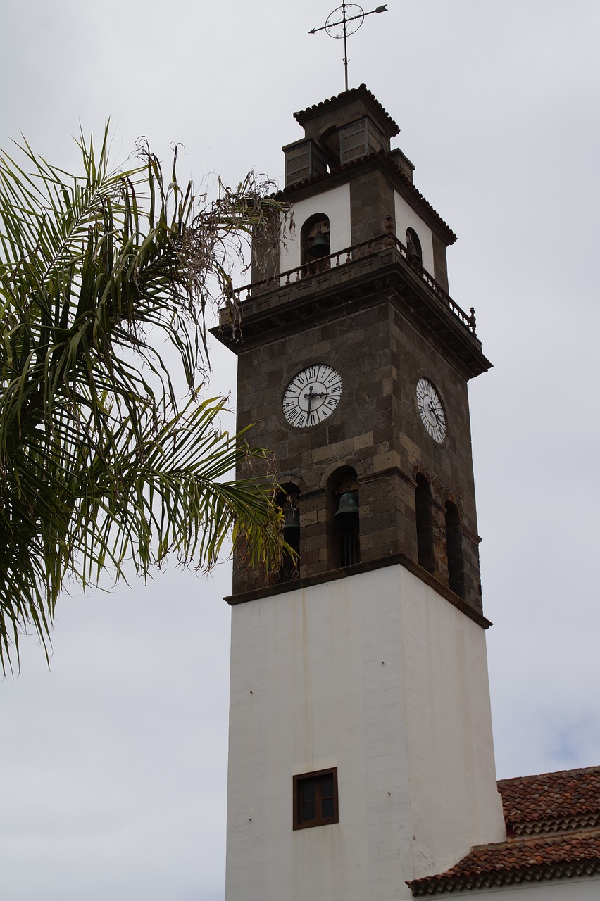 Bokštas, Viduržemio Jūros, Bokštas, Laikrodzio Bokstas, Tenerifė, Istoriškai, Architektūra, Bažnyčia, Dangus, Krikščionybė