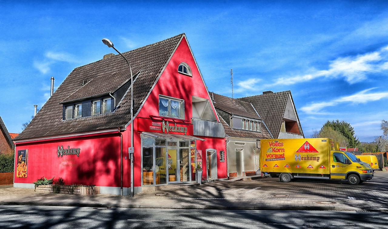 Steinfurt, Vokietija, Kepykla, Sunkvežimis, Pastatas, Hdr, Namas, Parduotuvė, Architektūra, Nemokamos Nuotraukos