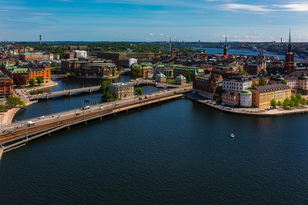 Stockholm, Švedija, Miestas, Miesto, Miesto Panorama, Pastatai, Atrakcionai, Turizmas, Upė, Vanduo