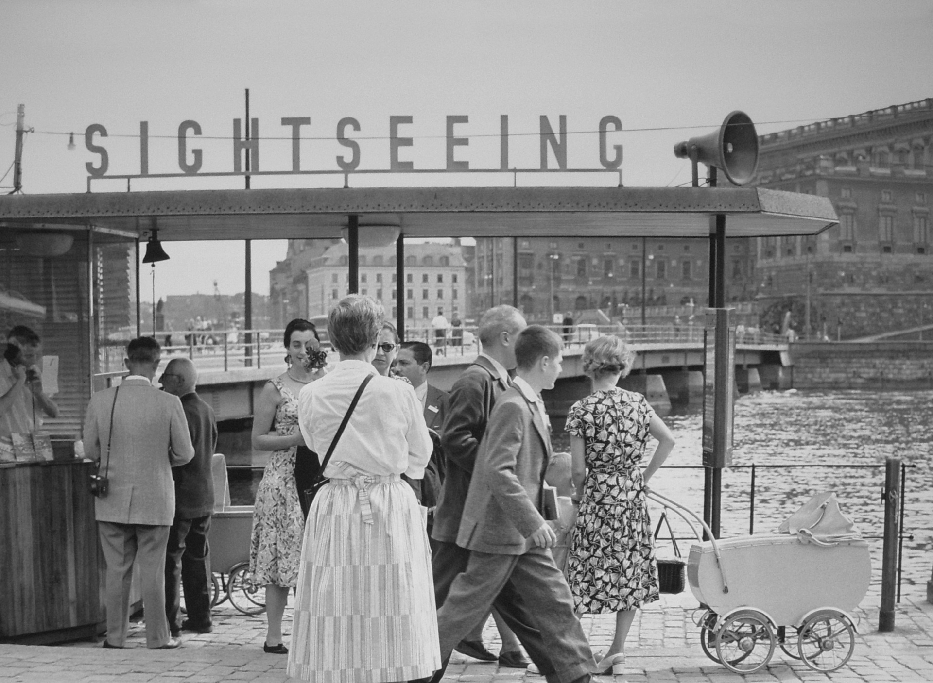 Stockholm,  Vintage,  Nuotrauka,  1950-Ųjų,  Gatvė,  Scena,  Penkiasdešimt,  Žmonės,  Gyvenimo Būdas,  Vaikščioti