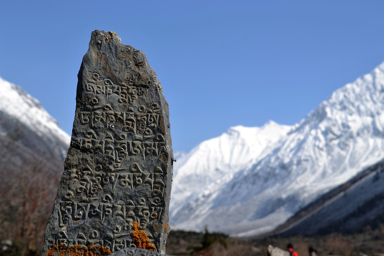 Himalajus, Nepalas, Akmuo, Kalnas, Gamta, Sniegas, Kraštovaizdis, Rokas, Šrifto, Kalnai