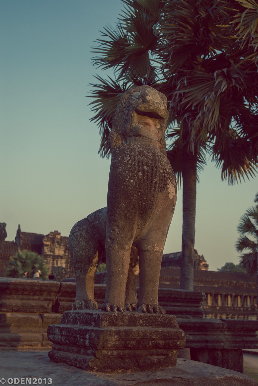 Akmuo, Statula, Liūtas, Skulptūra, Istorinis, Gražus, Paminklas, Religija, Akmens Skulptūra, Angkor Wat