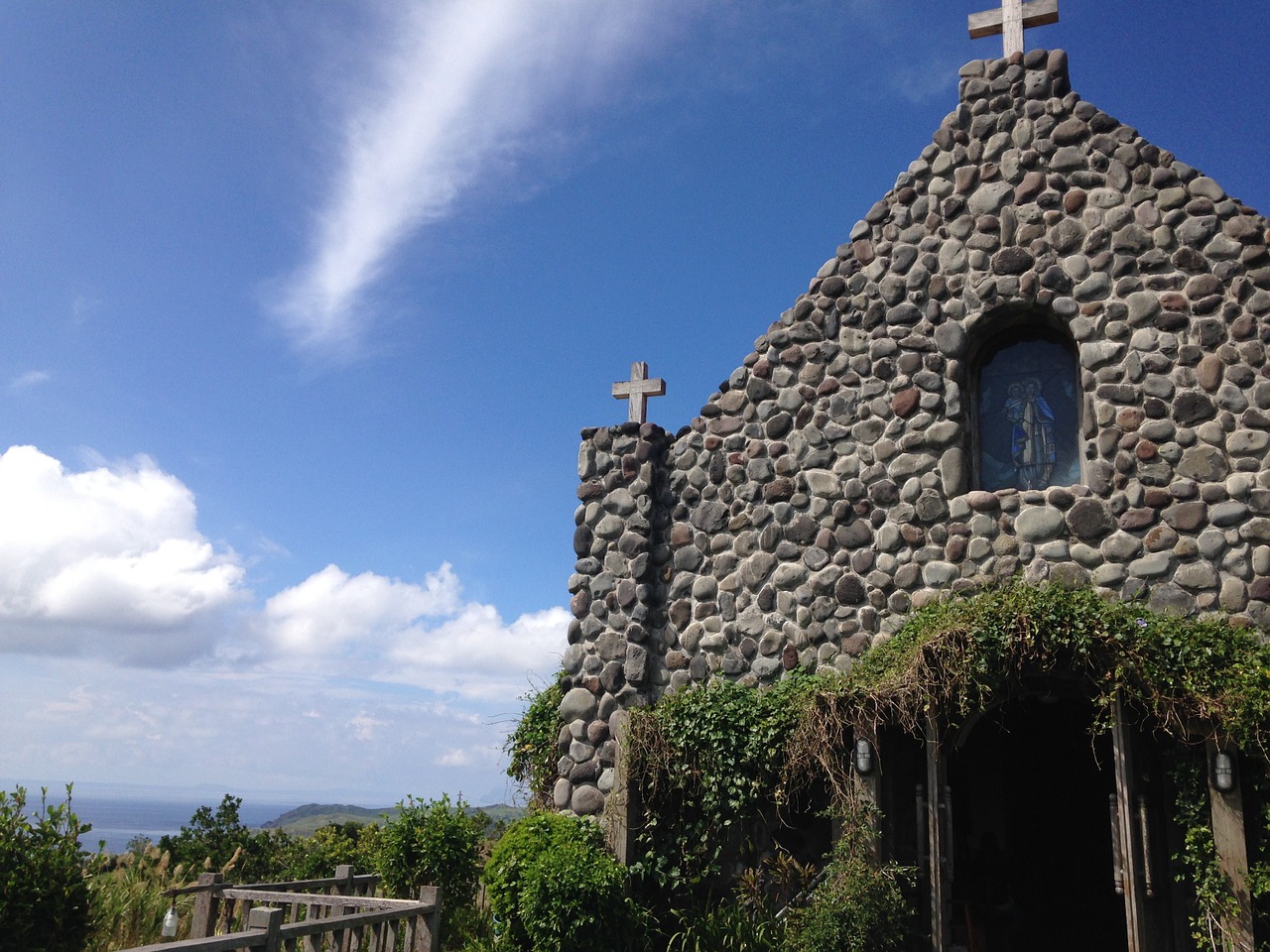 Akmens Bažnyčia, Mėlynas Dangus, Kelionė, Filipinai, Nemokamos Nuotraukos,  Nemokama Licenzija