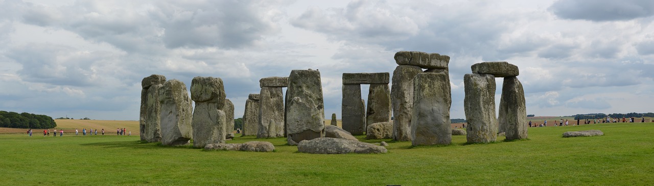 Stonehenge, Panorama, Debesys, Anglija, Nemokamos Nuotraukos,  Nemokama Licenzija