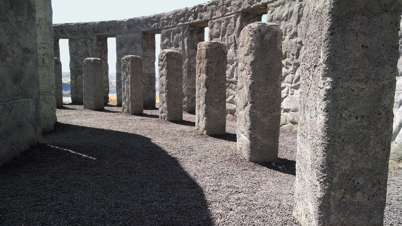 Stonehenge, Maryhill, Vašingtonas, Paminklas, Kolumbija, Upė, Architektūra, Kopija, Akmuo, Betonas