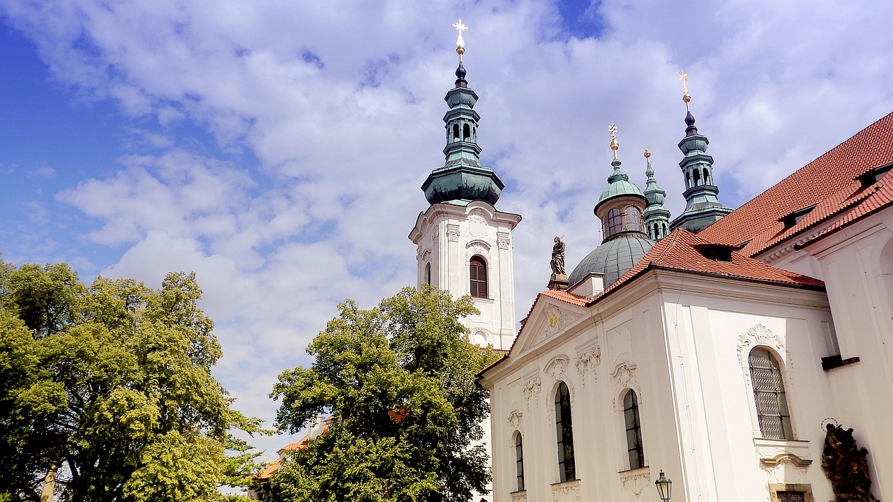 Strahov Vienuolyno,  Strahov,  Praha,  Bažnyčia,  Smaigalys,  Sakralinis Pastatas,  Premonstráti,  Baroko,  Baroko Architektūra, Nemokamos Nuotraukos