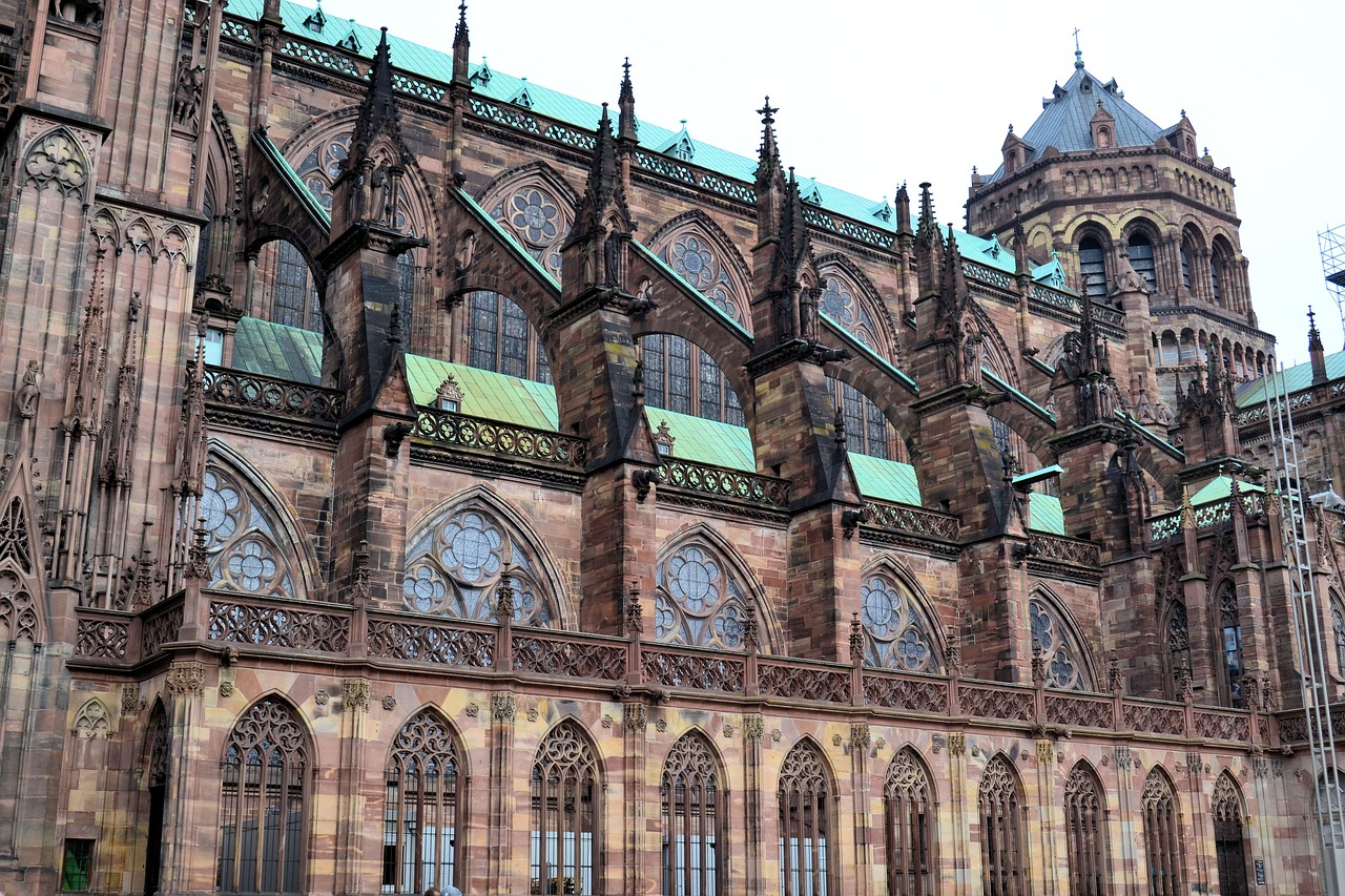 Strasbourg, France, Münsteris, Bažnyčia, Katedra, Garbinimo Namai, Architektūra, Pastatas, Alsace, Orientyras