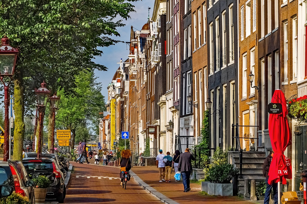 Gatvė, Amsterdamas, Jordan, Turizmas, Architektūra, Miestas, Miesto Panorama, Žmonės, Dviratis, Nyderlandai