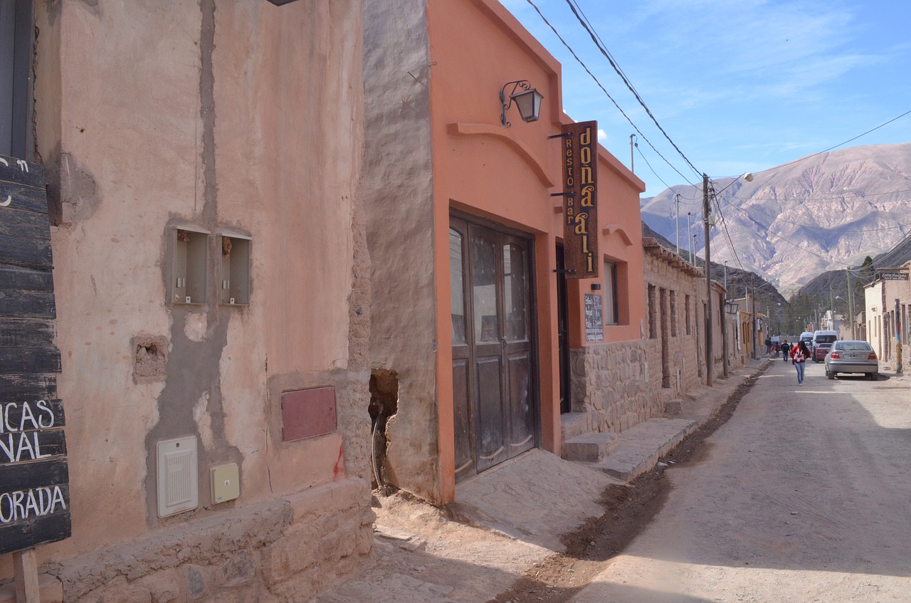 Gatvė,  Architektūra,  Namas,  Ankštas,  Šaligatvis,  Turizmas,  Purmamarca,  Jujuy,  Argentina,  Šiaurės Vakarai