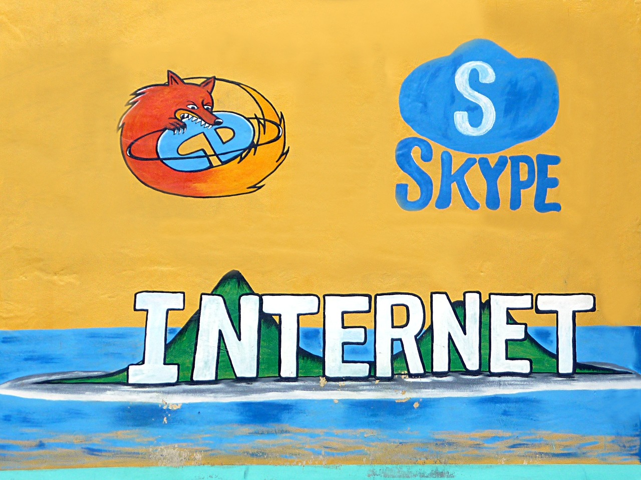 Gatvės Menas, Internetas, Firefox, Skype, Nemokamos Nuotraukos,  Nemokama Licenzija