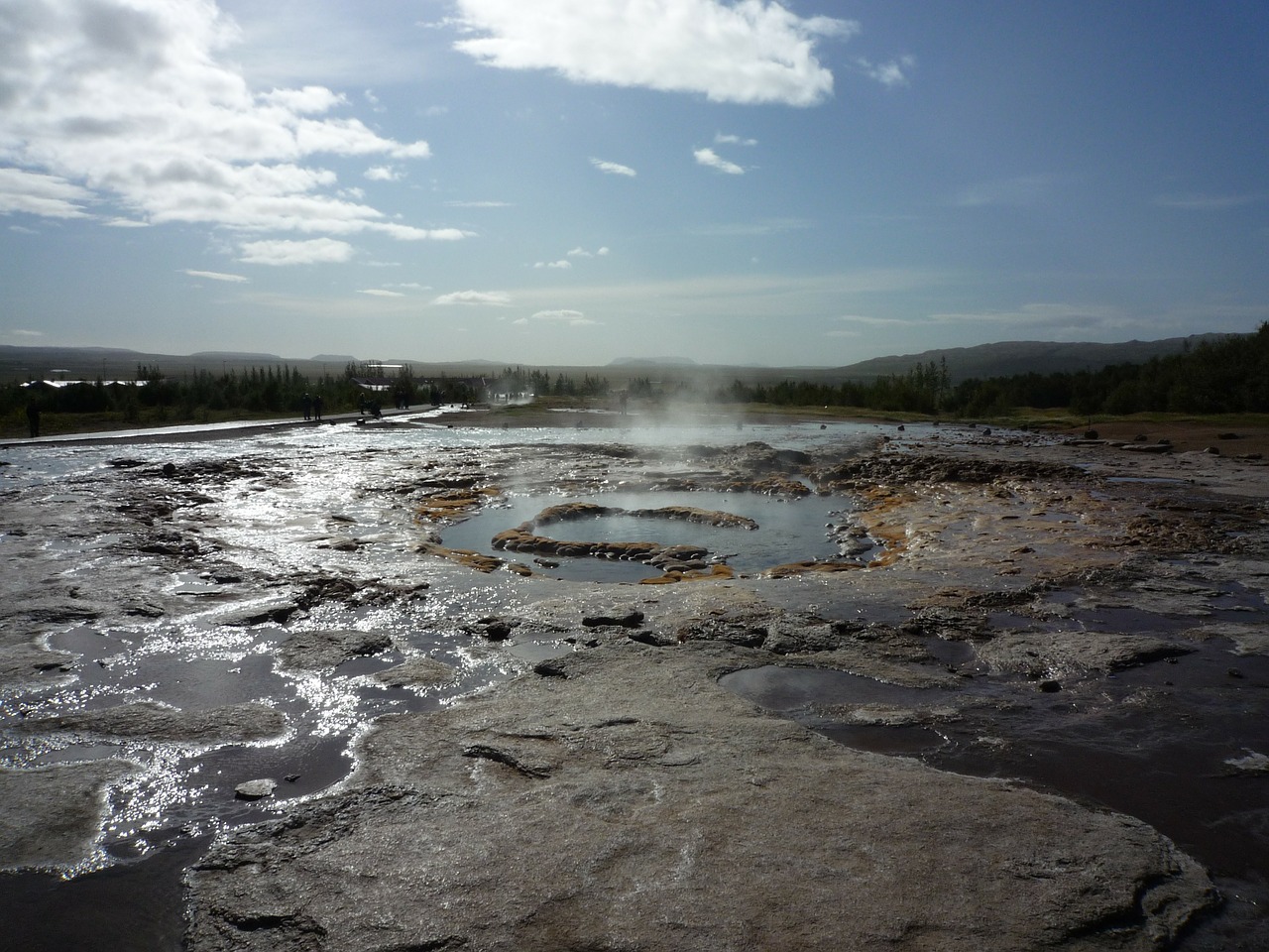 Strokkur, Geizeris, Iceland, Karšto Vandens Slėnis, Haukadalur, Blaskogabyggd, Protrūkis, Verdantis Vanduo, Vanduo, Išsiveržimas