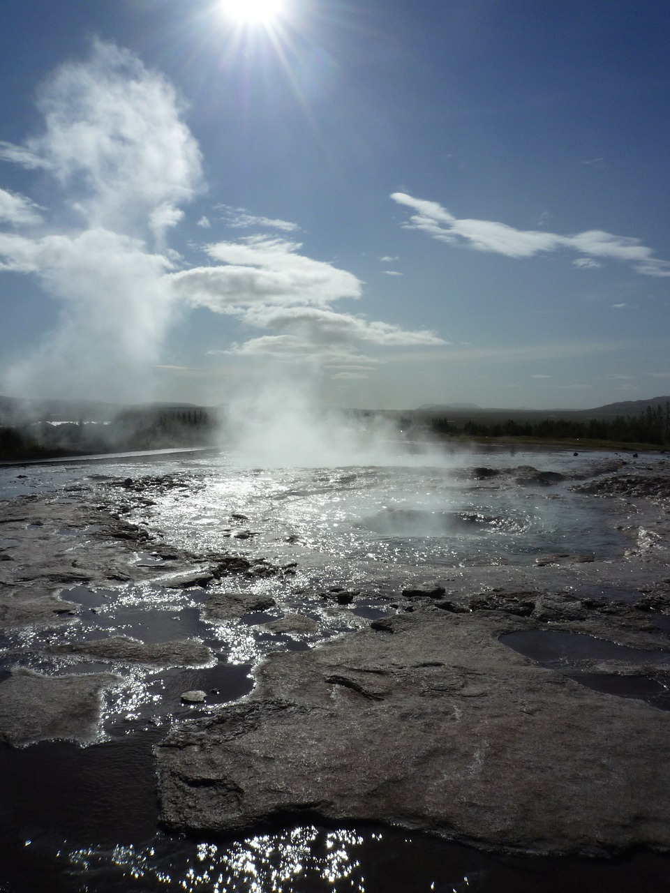 Strokkur, Geizeris, Iceland, Karšto Vandens Slėnis, Haukadalur, Blaskogabyggd, Protrūkis, Verdantis Vanduo, Vanduo, Išsiveržimas