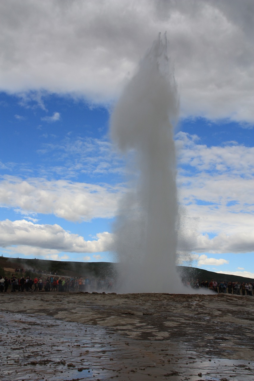 Strokkur, Geizeris, Iceland, Fontanas, Išsiveržimas, Protrūkis, Vandens Stulpelis, Auksinis Ratas, Nemokamos Nuotraukos,  Nemokama Licenzija