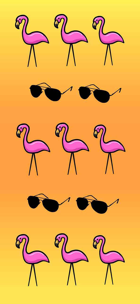 Vasara,  Flamingo,  Akiniai Nuo Saulės,  Geltona,  Be Honoraro Mokesčio, Nemokamos Nuotraukos,  Nemokama Licenzija