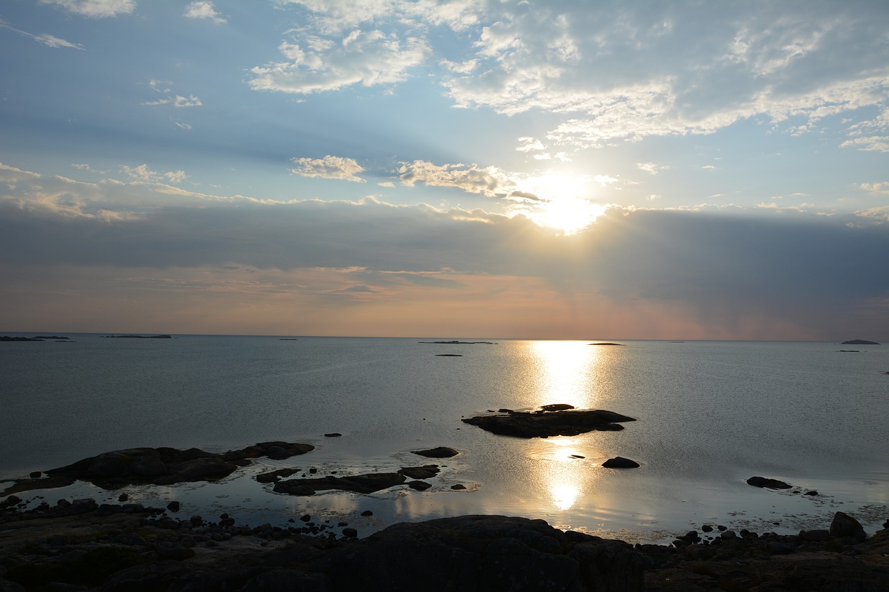 Vasara,  Jūra,  Saulėlydžio,  Himmel,  Vandens,  Pakrantės,  Pobūdį,  Debesis,  Peizažai,  Saulės