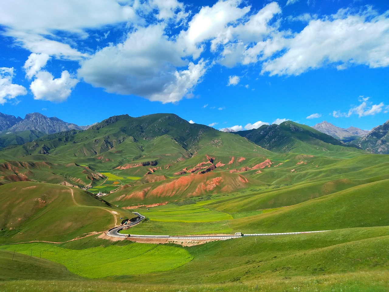 Vasaros Atostogos, Qinghai, Drow Kalnas, Nemokamos Nuotraukos,  Nemokama Licenzija