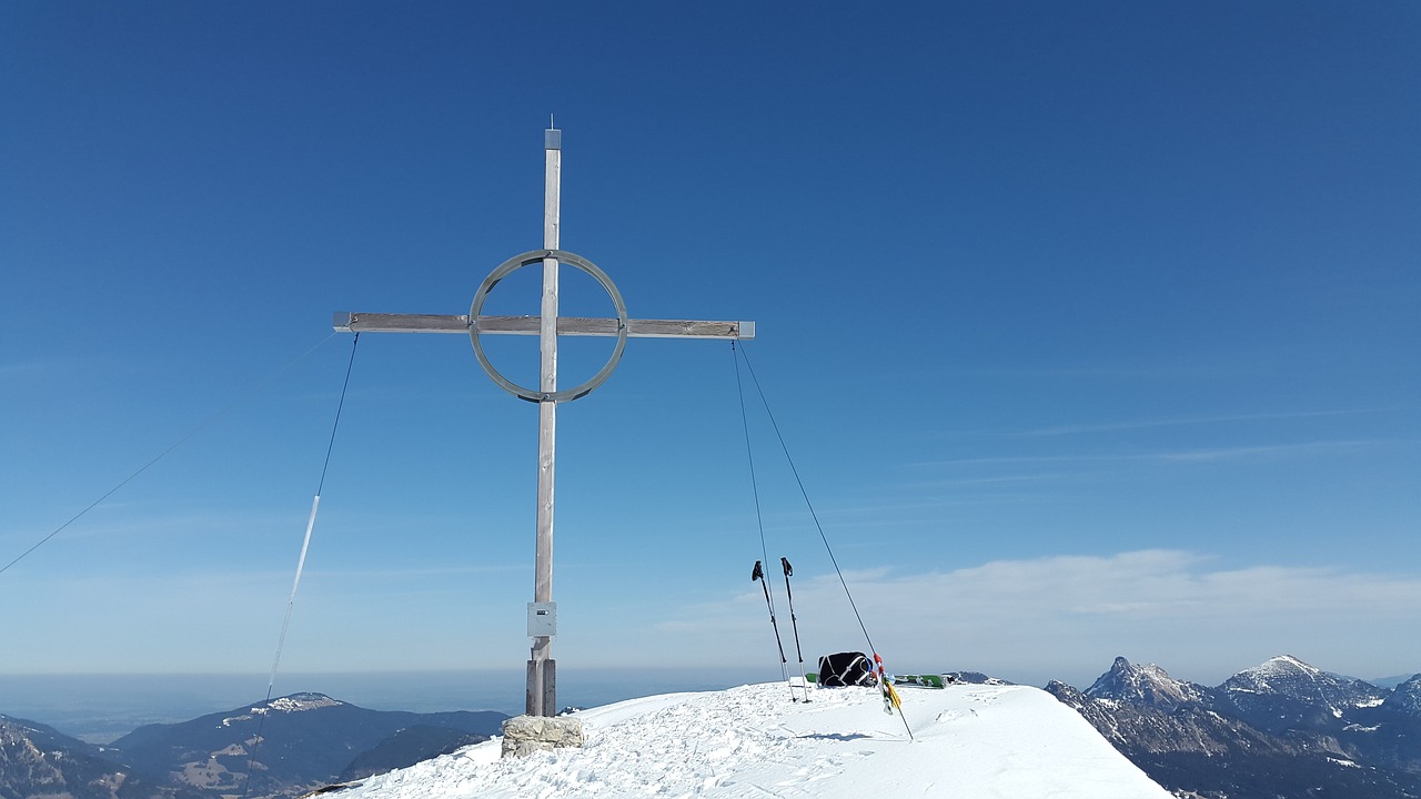 Viršūnių Susitikimas, Aukščiausiojo Lygio Susitikimas, Bschiesser, Kirsti, Dangus, Alpinizmas, Tannheimer Kalnai, Žiema, Kalnai, Tyrol