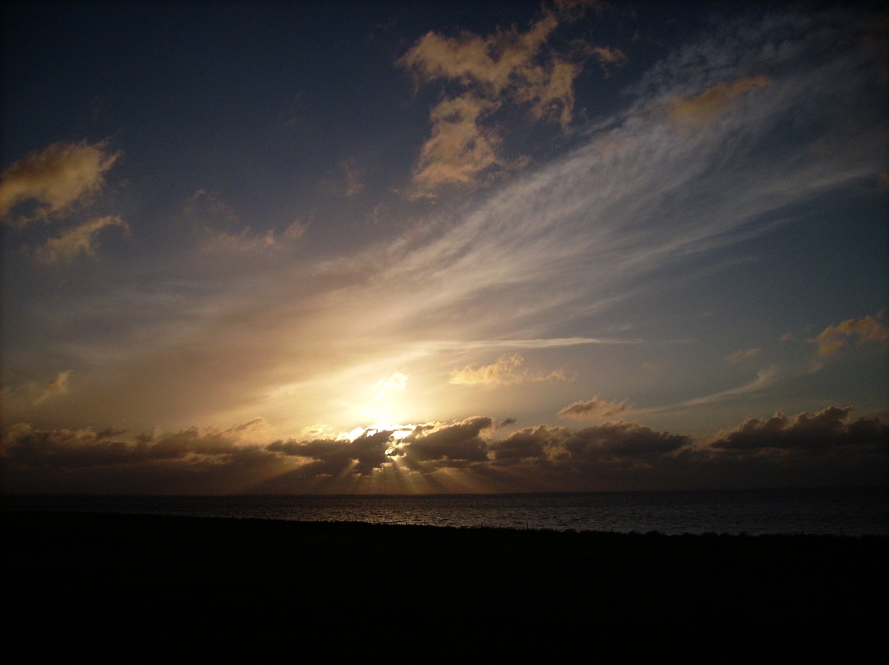 Saulė, Saulėlydis, Jūra, Vanduo, Debesys, Abendstimmung, Vakarinis Dangus, Besileidžianti Saulė, Saulė Ir Jūra, Gamta