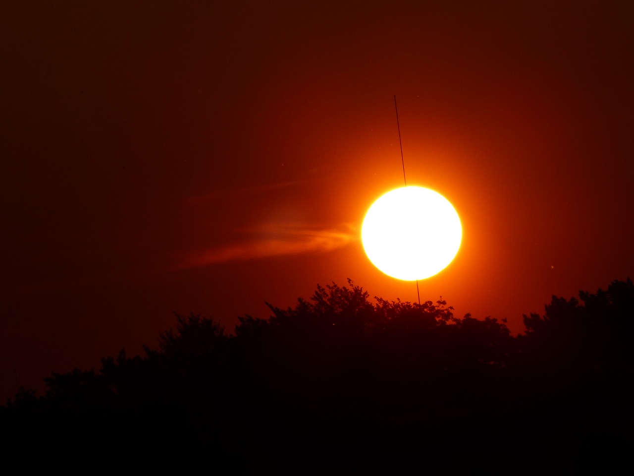 Saulė, Saulėlydis, Afterglow, Peizažai, Vasara, Abendstimmung, Besileidžianti Saulė, Twilight, Dangus, Siluetas