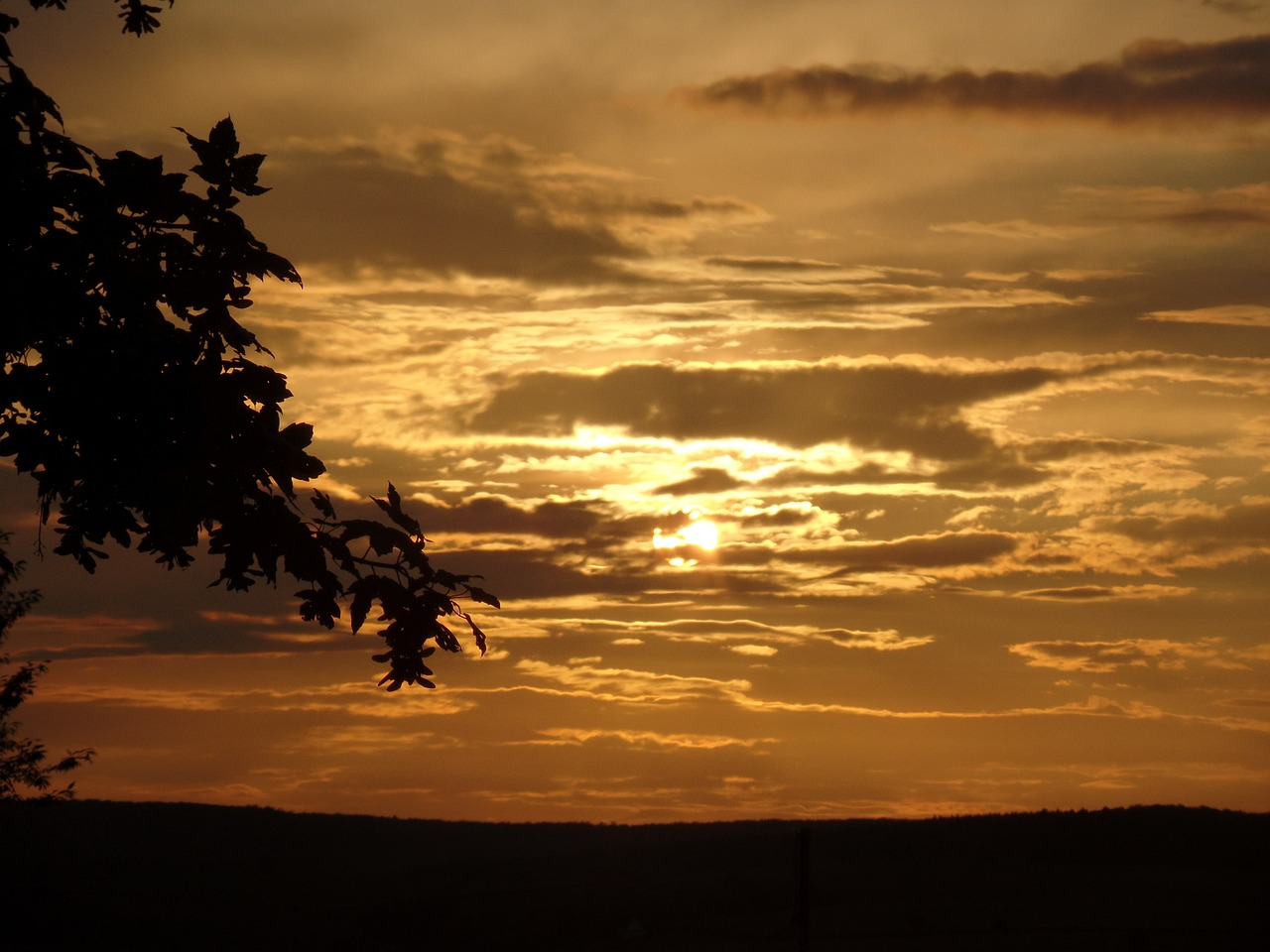 Saulė, Saulėlydis, Abendstimmung, Vakarinis Dangus, Dangus, Afterglow, Romantika, Atmosfera, Filialas, Nemokamos Nuotraukos