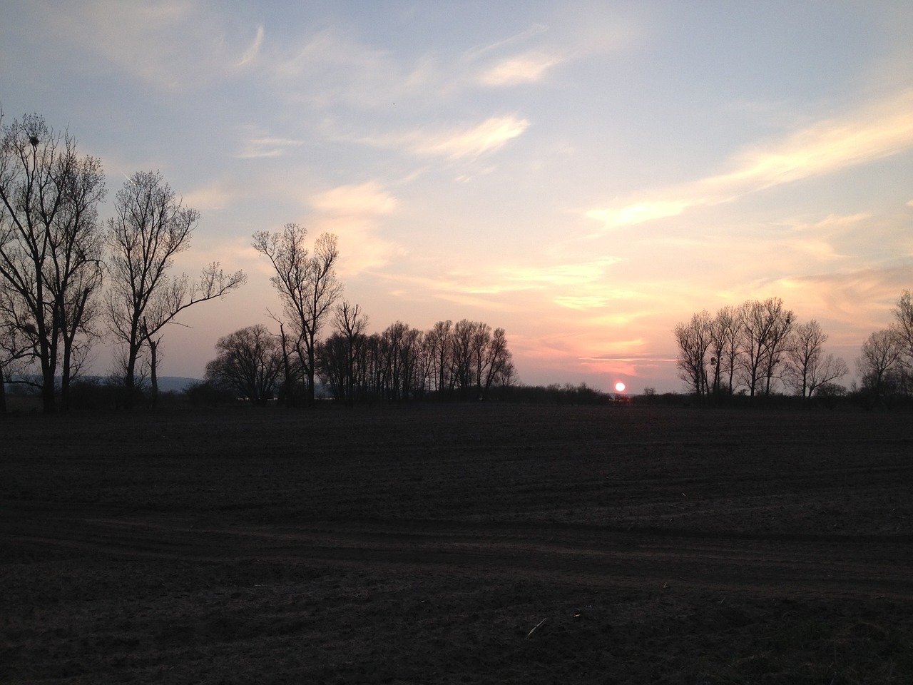 Saulė, Ariamasis, Laukas, Kraštovaizdis, Žemdirbystė, Gamta, Medis, Abendstimmung, Vakaras, Nemokamos Nuotraukos