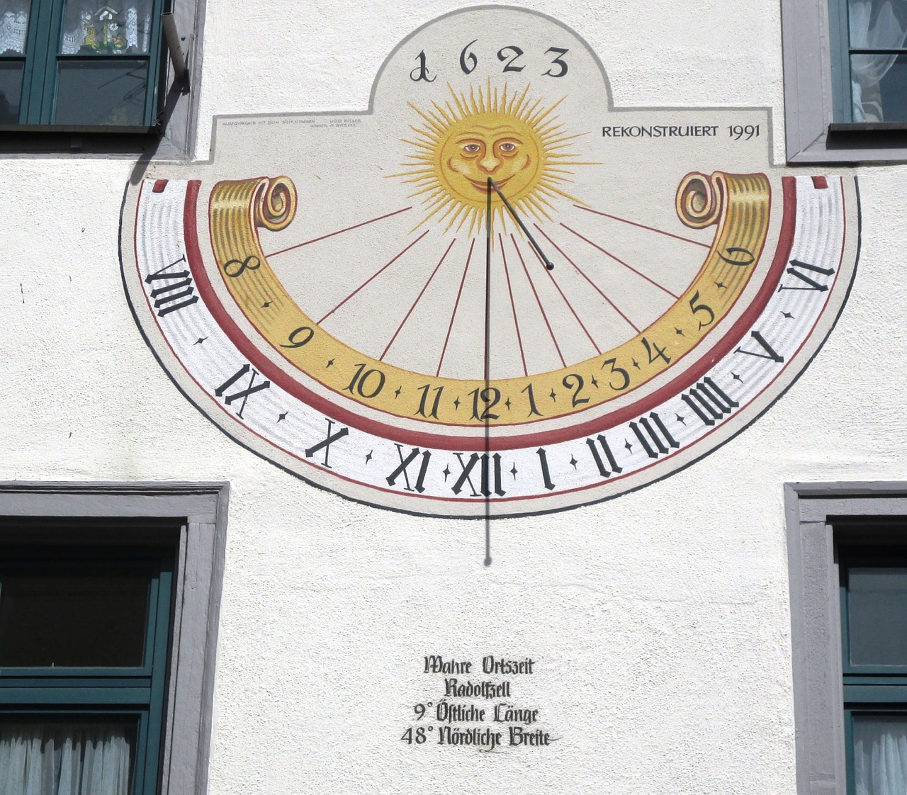 Saulės Laikrodis, Laikas, Laikrodis, 1623, Namo Dvasia Šventa, Radolfzell, Vokietija, Nemokamos Nuotraukos,  Nemokama Licenzija