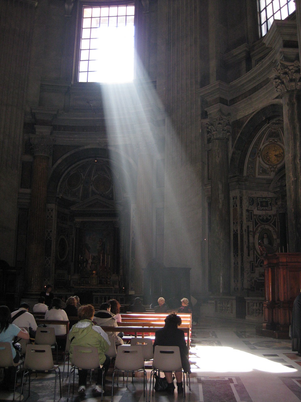 Saulės Šviesa, Vatikanas, Italy, Bažnyčia, Žmonės, St Peterio Bazilika, Nemokamos Nuotraukos,  Nemokama Licenzija