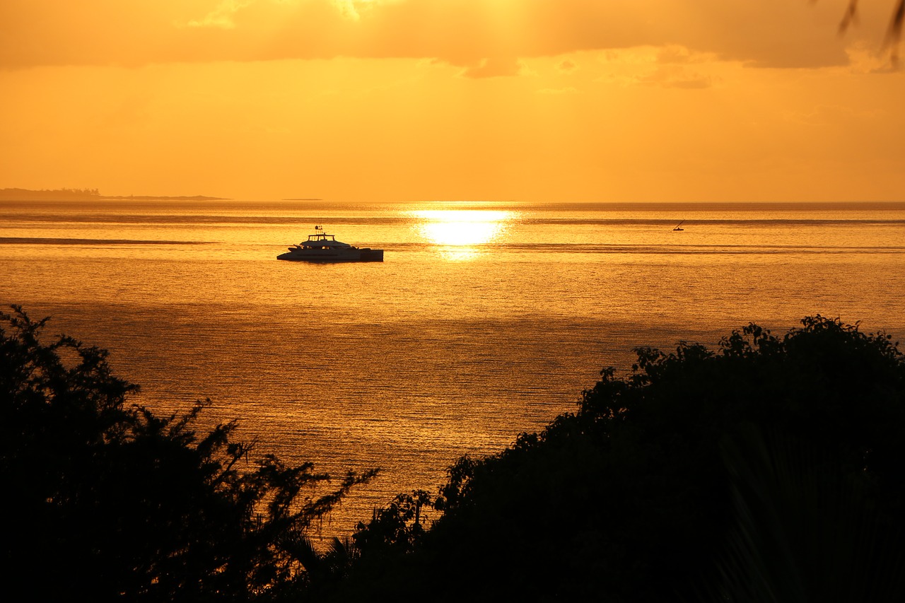 Mozambiko Saulėtekis, Auksinė Jūra, Mozambiko Saulėlydis, Nemokamos Nuotraukos,  Nemokama Licenzija
