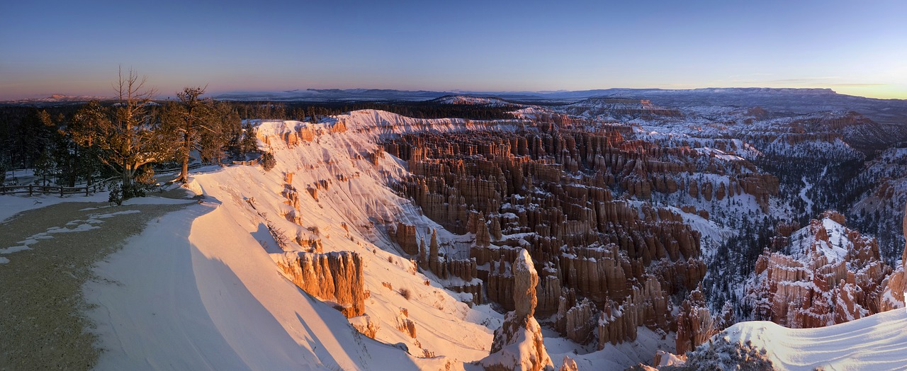 Saulėtekis, Vaizdingas, Kraštovaizdis, Sniegas, Šviesa, Saulė, Gamta, Lauke, Bryce Canyon Nacionalinis Parkas, Utah