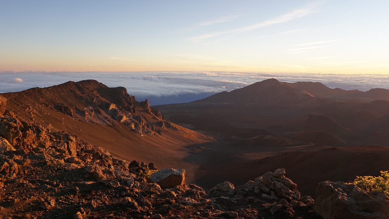 Saulėtekis, Vulkanas, Hawaii, Maui, Haleakala, Debesis, Kalnas, Nemokamos Nuotraukos,  Nemokama Licenzija