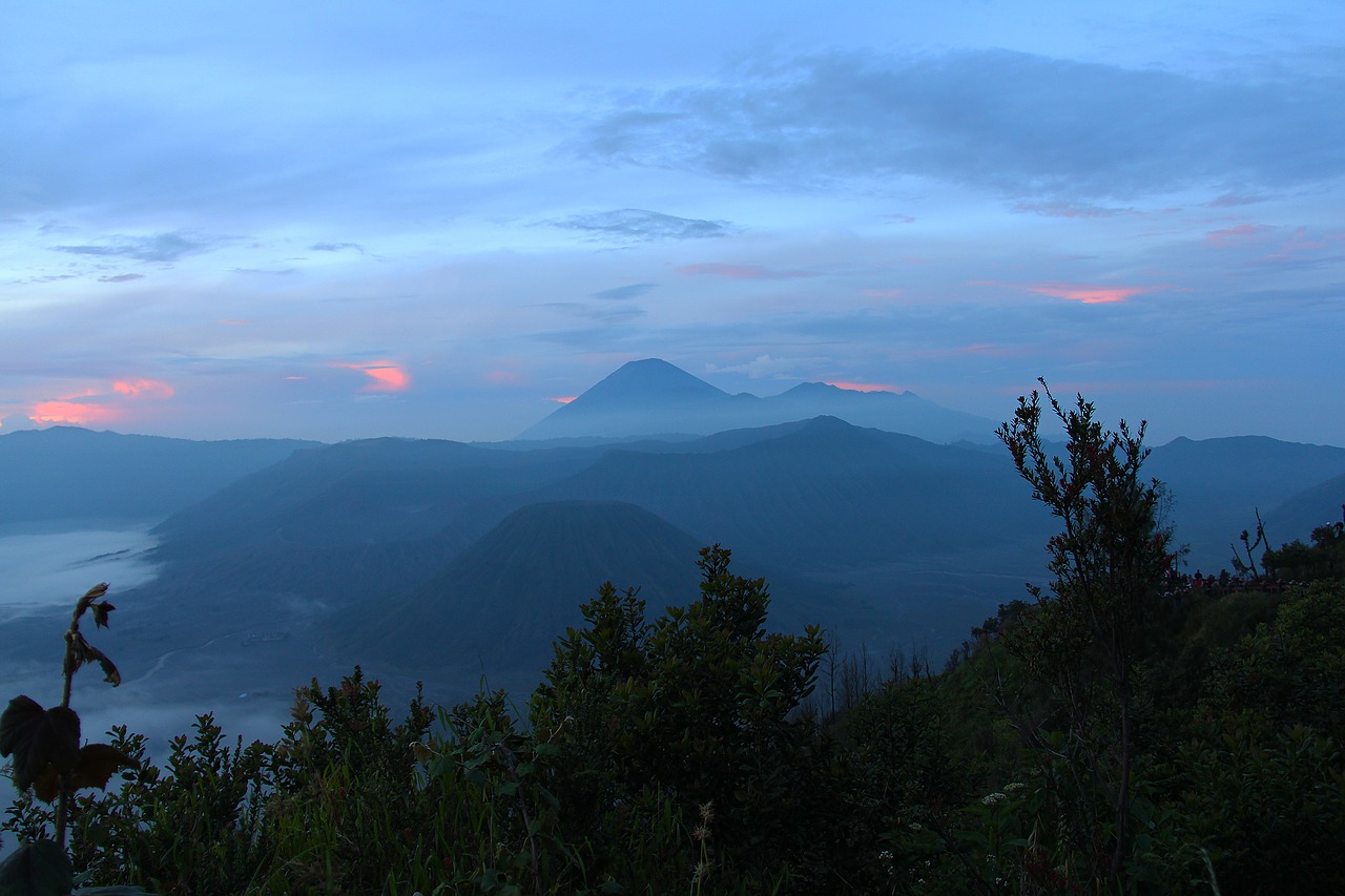 Sunrise,  Dawn,  Rytą,  Laikiklis Bromas,  Java,  Indonezija,  Kalnų,  Pobūdį,  Panoraminis,  Kraštovaizdis