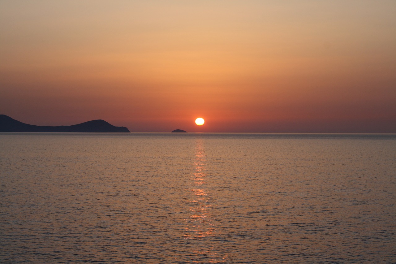 Sunrise,   Dia Island,   Crete,   Kreta,   Heraklion,   Ocean,   Port,   Sky, Nemokamos Nuotraukos,  Nemokama Licenzija