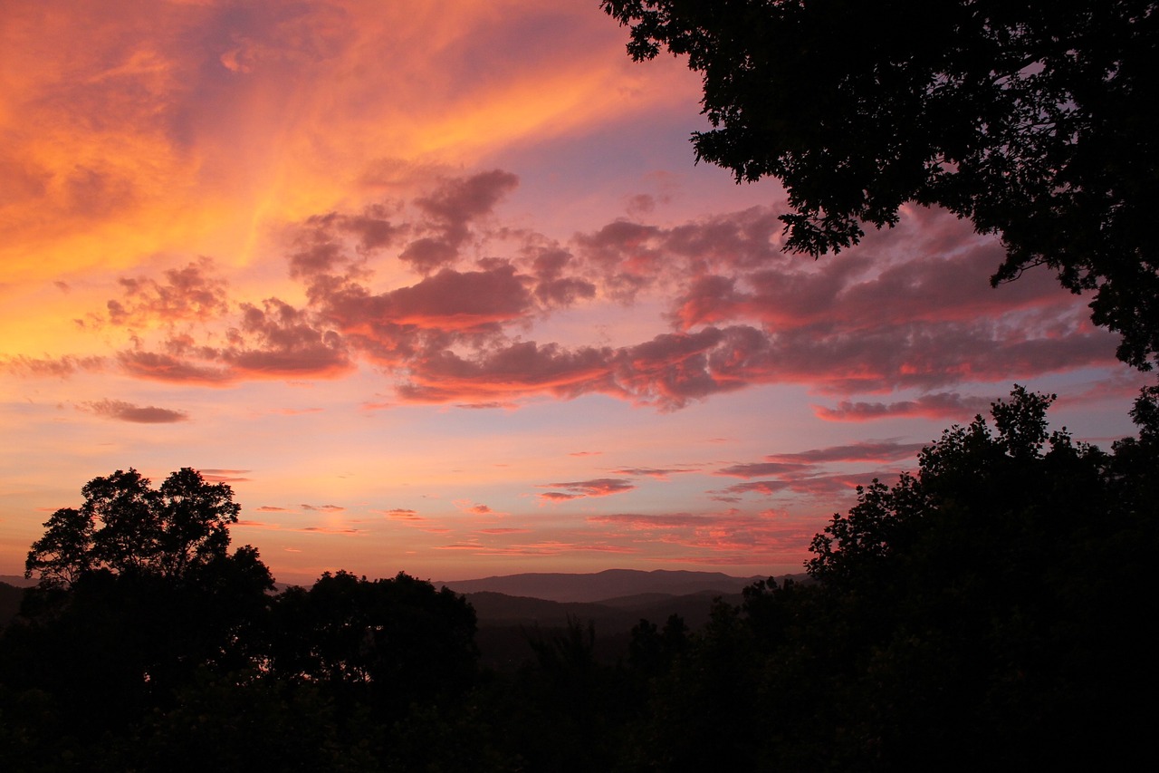 Saulėlydis, Rožinis, Violetinė, Fonas, Dusk, Twilight, Oranžinė, Aušra, Romantiškas, Nemokamos Nuotraukos