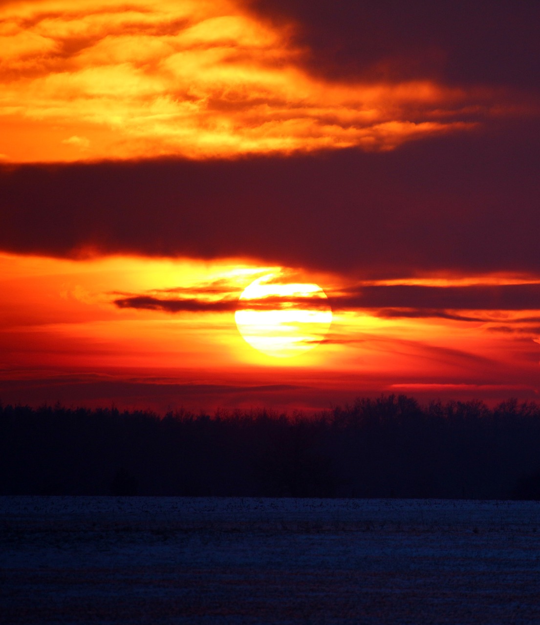 Saulėlydis, Žiemą, Afterglow, Saulė, Sniegas, Vakarinis Dangus, Abendstimmung, Dusk, Nemokamos Nuotraukos,  Nemokama Licenzija