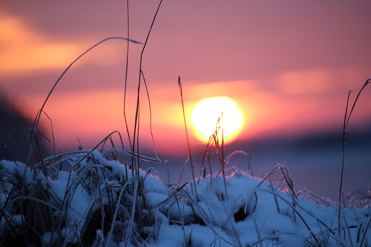 Saulėlydis, Sniegas, Žiema, Žiemą, Saulė, Afterglow, Abendstimmung, Sniego Kraštovaizdis, Nemokamos Nuotraukos,  Nemokama Licenzija