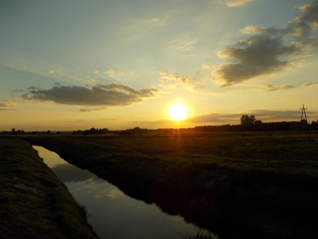 Saulėlydis, Upė, Twilight, Vanduo, Gamta, Srautas, Gamtos Grožis, Kraštovaizdis, Saulė, Vakaruose