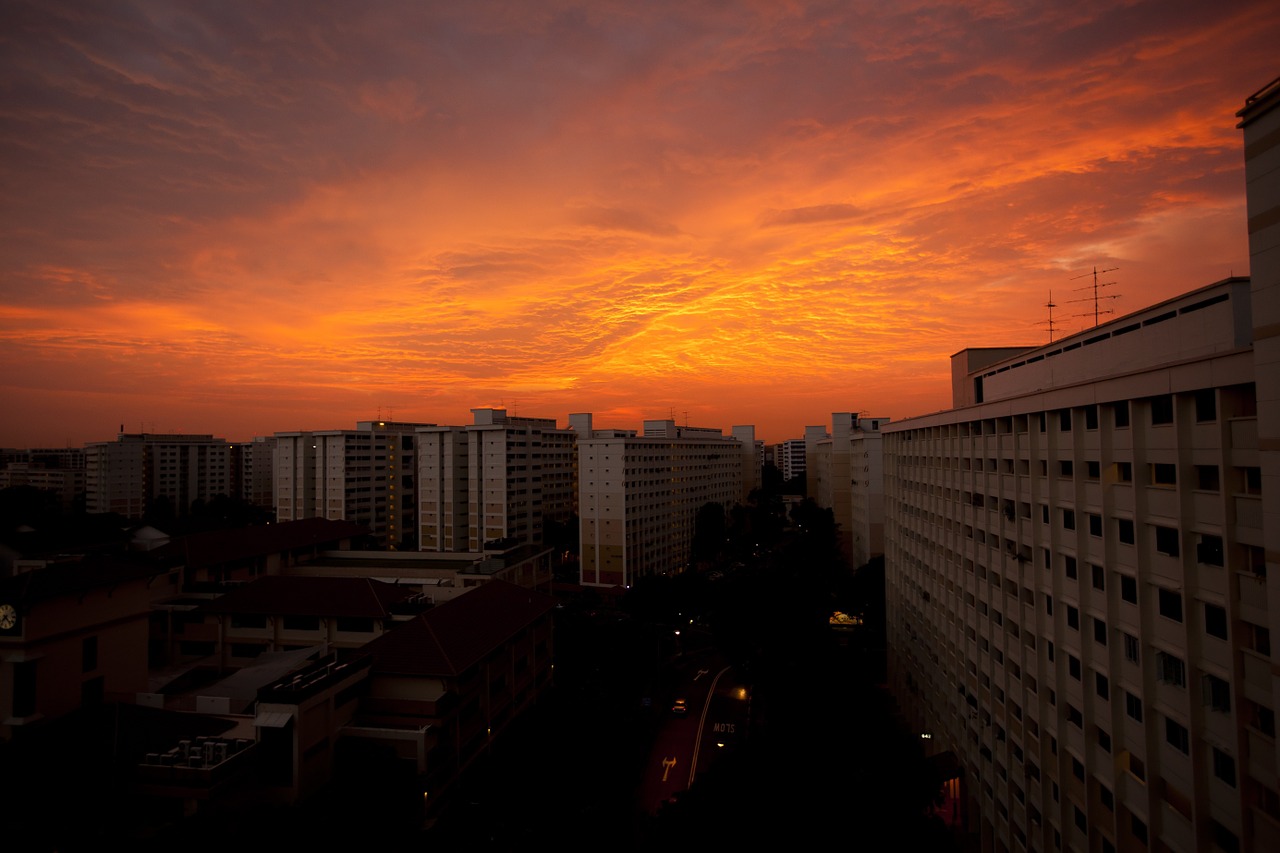 Saulėlydis, Pastatai, Panorama, Miesto Panorama, Miesto, Centro, Nemokamos Nuotraukos,  Nemokama Licenzija