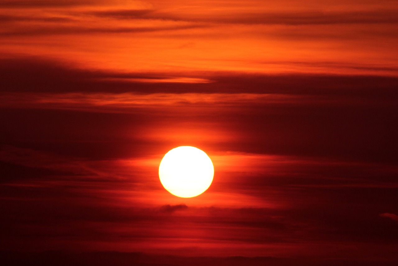 Saulėlydis, Saulė, Abendstimmung, Besileidžianti Saulė, Afterglow, Dangus, Debesis, Romantika, Vakarinis Dangus, Gamta