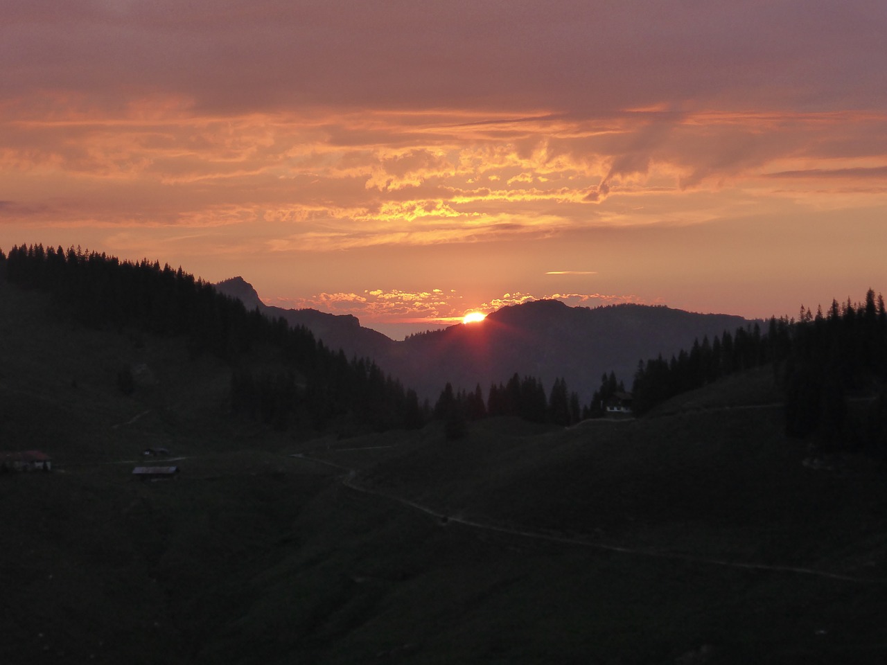Saulėlydis, Tyrol, Alpių, Nemokamos Nuotraukos,  Nemokama Licenzija