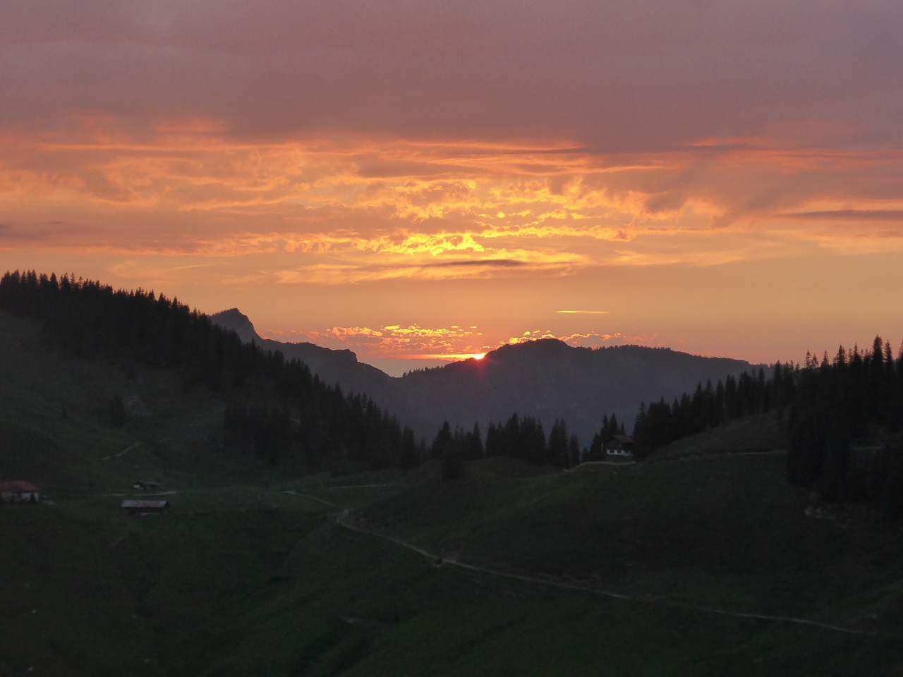 Saulėlydis, Tyrol, Alpių, Nemokamos Nuotraukos,  Nemokama Licenzija