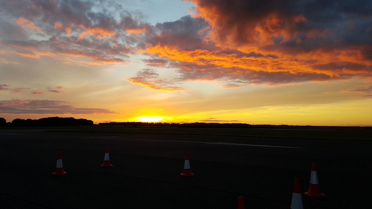 Saulėlydis, Aerodromas, Lincolnshire, Nemokamos Nuotraukos,  Nemokama Licenzija